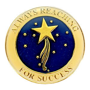 Always Reaching For Success Hat Lapel Pin School / Job Reward